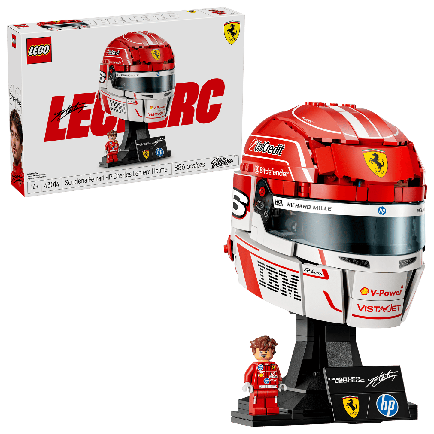 43014 LEGO Editions - Casco di Charles Leclerc Scuderia Ferrari HP
