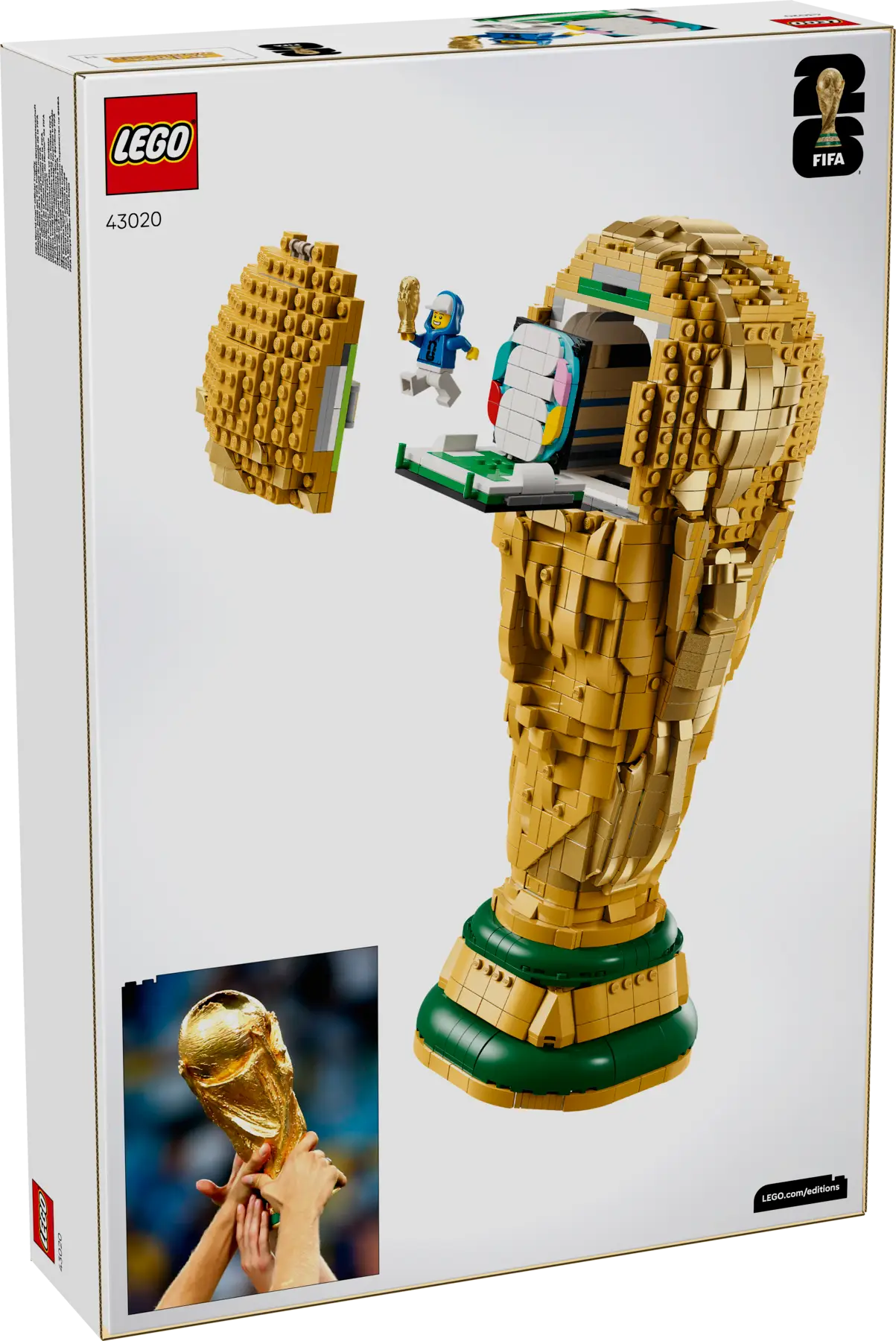 DISPONIBILE DA MARZO 2026 - 43020 LEGO Editions - Trofeo ufficiale Coppa del Mondo FIFA
