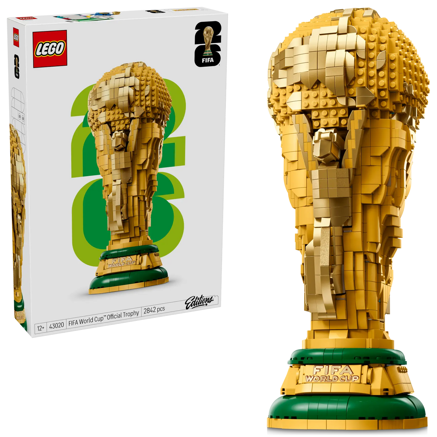 DISPONIBILE DA MARZO 2026 - 43020 LEGO Editions - Trofeo ufficiale Coppa del Mondo FIFA
