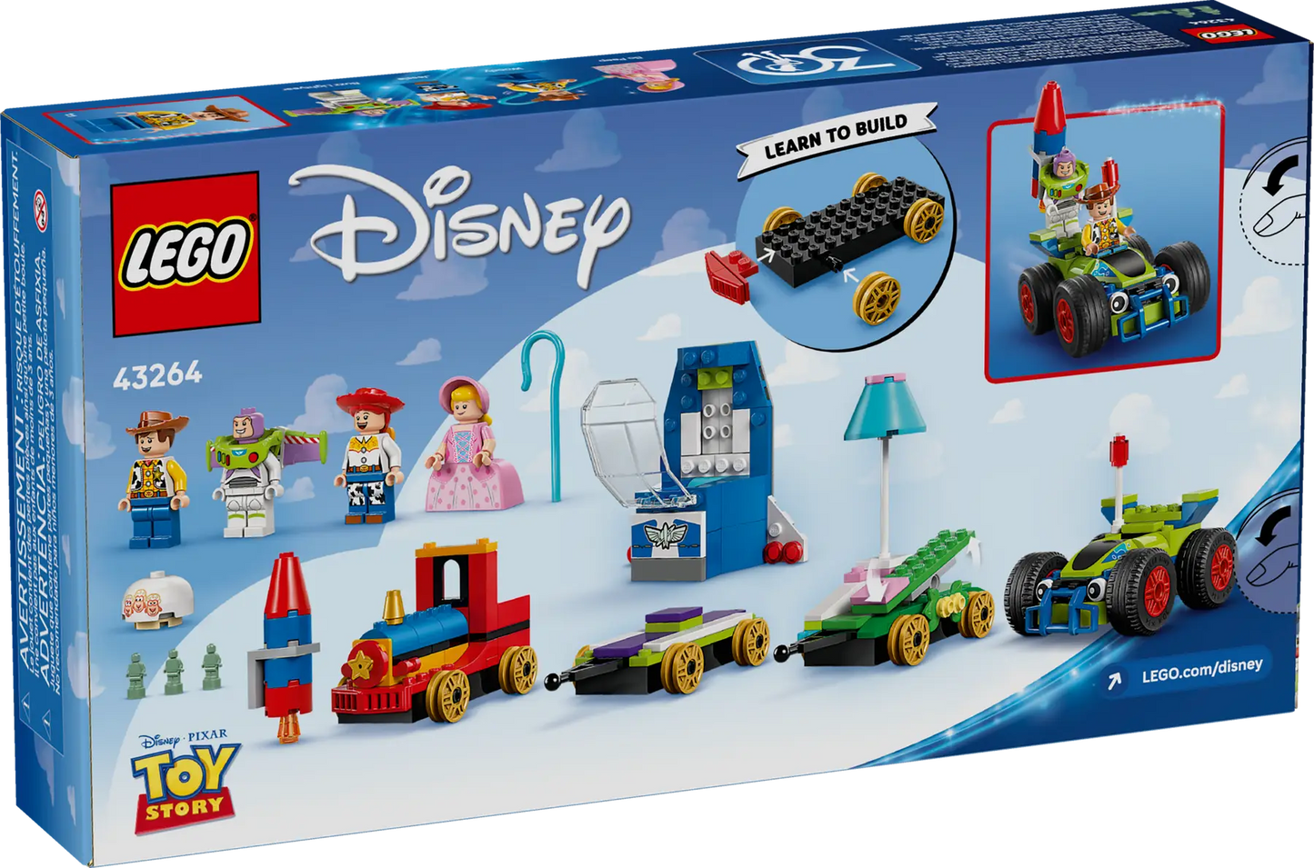 43264 LEGO Disney - Toy Story: Treno e Auto RC celebrativi