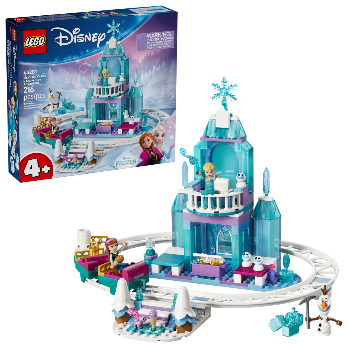 DISPONIBILE DA GENNAIO 2026 - 43281 LEGO Disney - Castello di ghiaccio di Elsa e avventura sulla neve