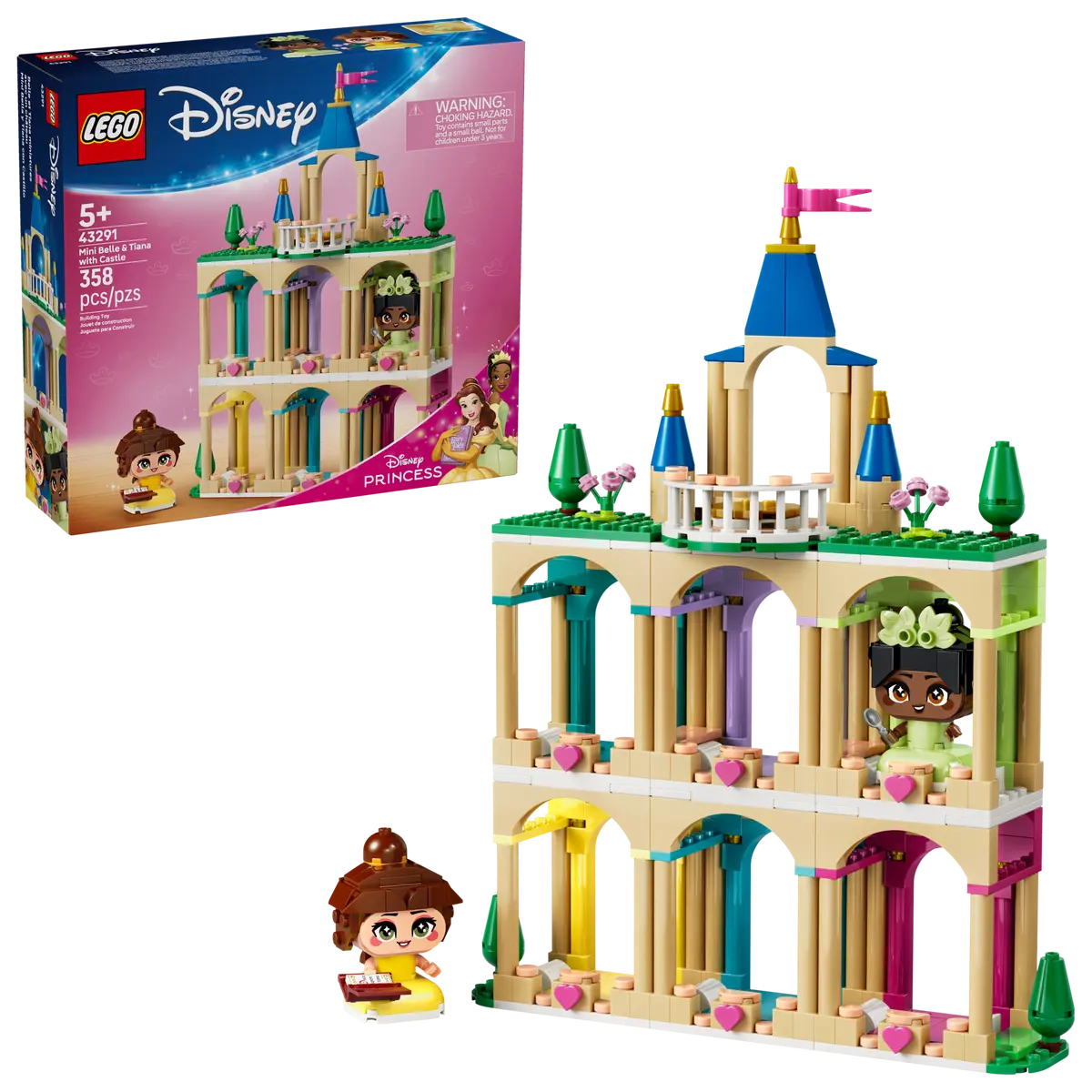 DISPONIBILE DA GENNAIO 2026 - 43291 LEGO Disney - Mini-Belle e Mini-Tiana con Castello