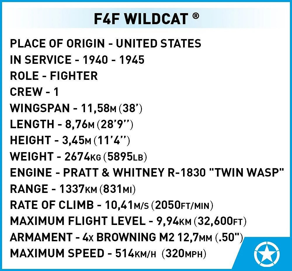 3131 COBI Historical Collection - World War II - F4F Wildcat - Northrop Grumman