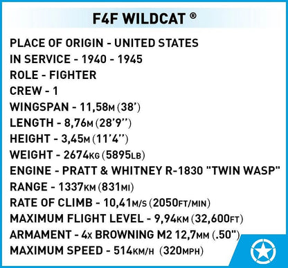 3131 COBI Historical Collection - World War II - F4F Wildcat - Northrop Grumman
