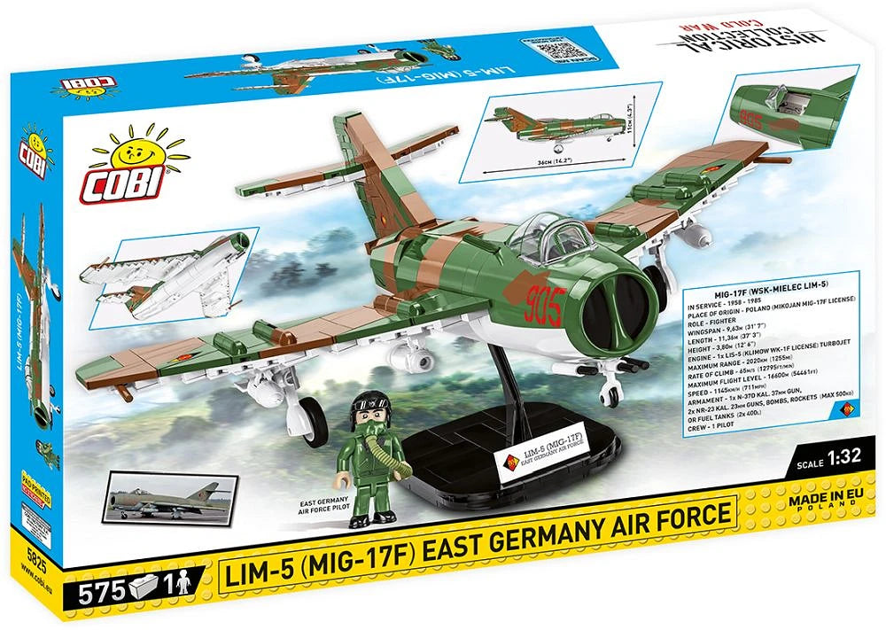 5825 COBI Cold War -Lim-5 ( MiG-17F ) East Germany Air Force