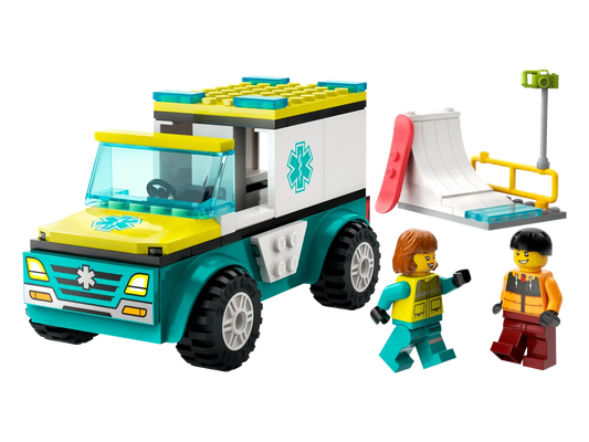 60403 LEGO City - Ambulanza di emergenza e snowboarder