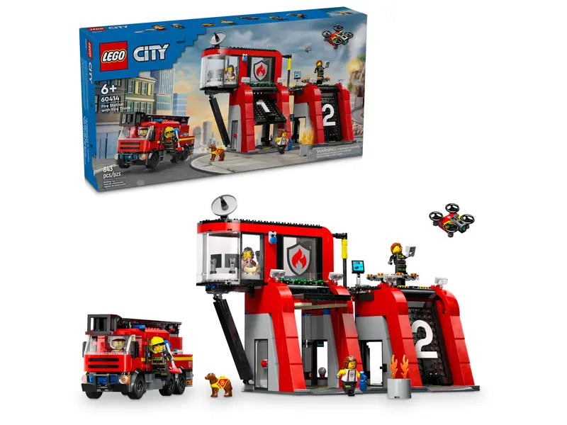 60414 LEGO City - Caserma dei pompieri e autopompa
