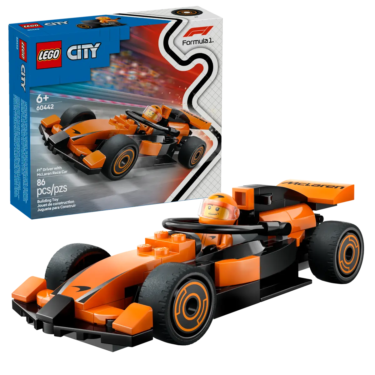 60442 LEGO City - Pilota e monoposto McLaren F1®