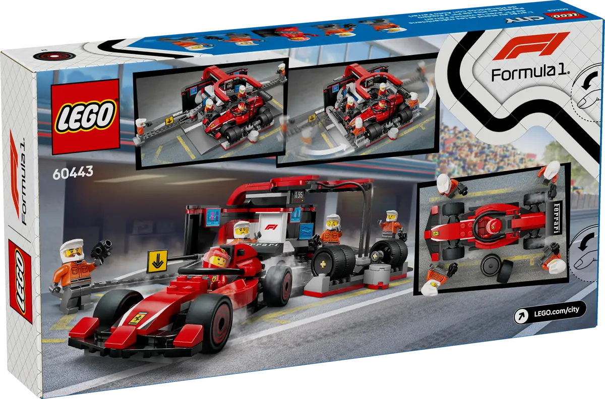 60443 LEGO City - Pitstop e meccanici con monoposto Ferrari F1®