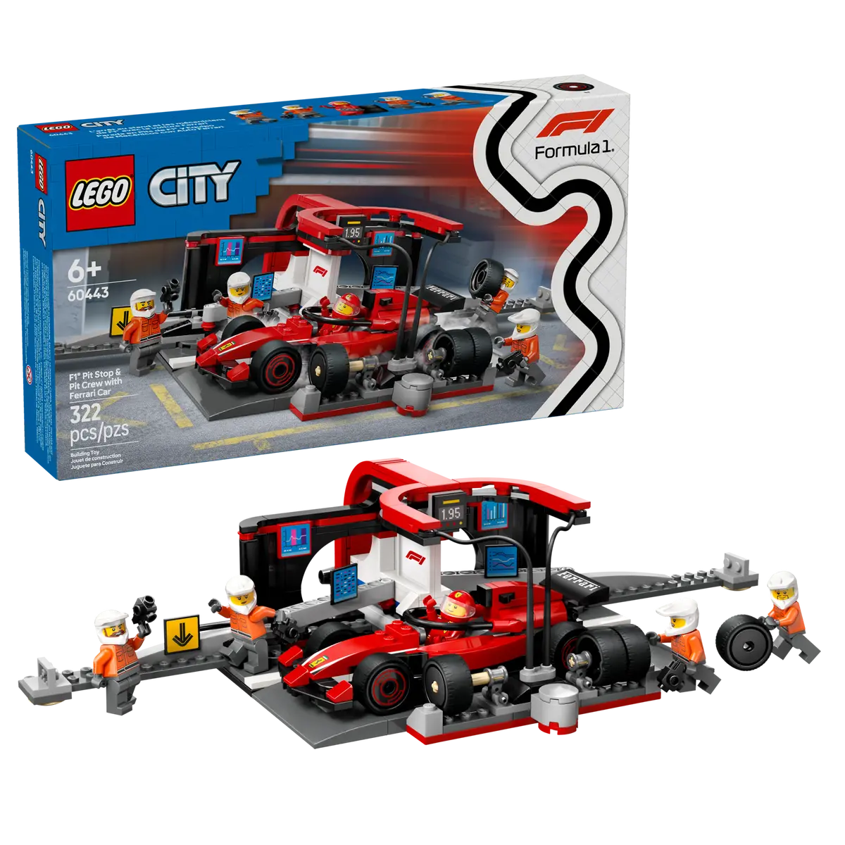 60443 LEGO City - Pitstop e meccanici con monoposto Ferrari F1®