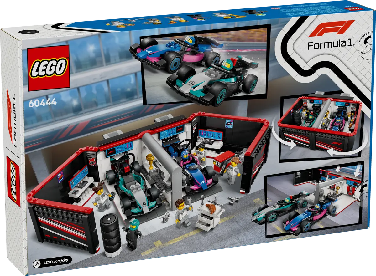 60444 LEGO City - Garage con monoposto Mercedes-AMG e Alpine F1®