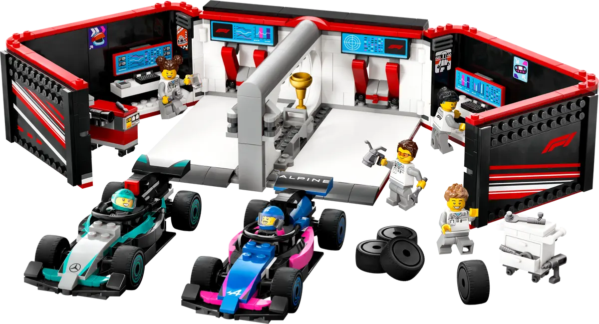 60444 LEGO City - Garage con monoposto Mercedes-AMG e Alpine F1®