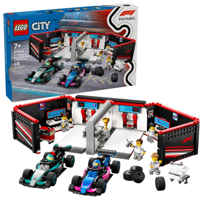 60444 LEGO City - Garage con monoposto Mercedes-AMG e Alpine F1®