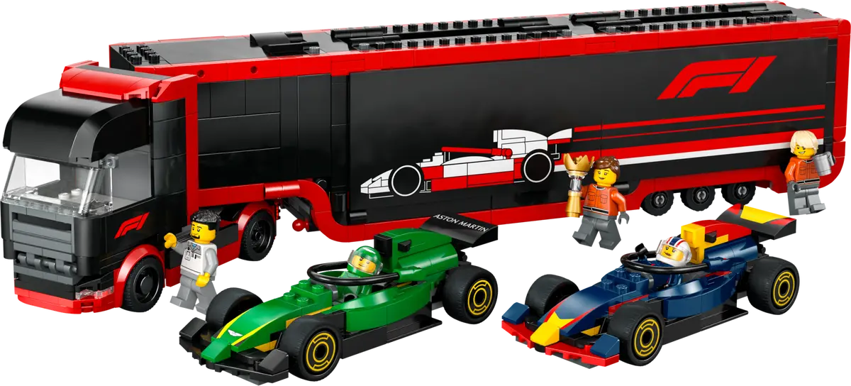 60445 LEGO City - Autotrasportatore F1® con monoposto RB20 e AMR24 F1®