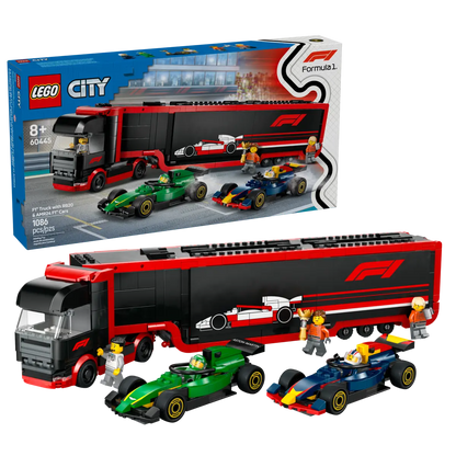 60445 LEGO City - Autotrasportatore F1® con monoposto RB20 e AMR24 F1®