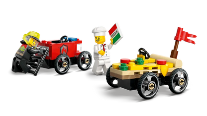 60458 LEGO City - Pack veicoli da corsa: pizzaiolo contro pompiere