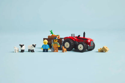 60461 LEGO City - Trattore agricolo rosso con rimorchio e pecore