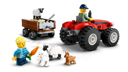 60461 LEGO City - Trattore agricolo rosso con rimorchio e pecore