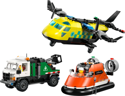 DISPONIBILE DA GENNAIO 2026 - 60505 LEGO City - Remix aereo, camion di servizio e hovercraft