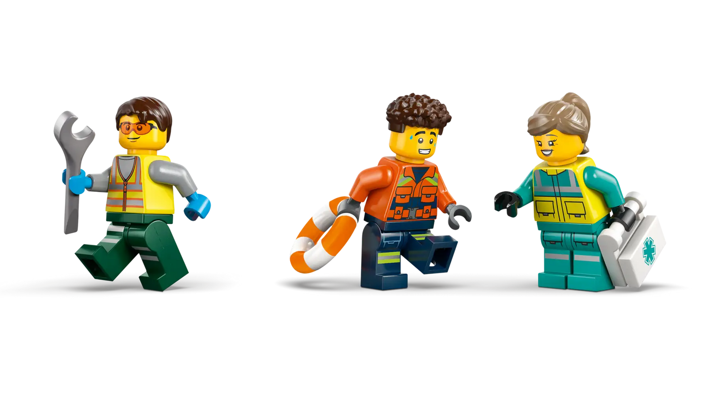 DISPONIBILE DA GENNAIO 2026 - 60505 LEGO City - Remix aereo, camion di servizio e hovercraft