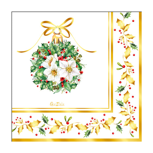 Tovaglioli 3 Veli MAGIA DEL NATALE cm. 33x33 - conf. 16 pz - cod. 64468