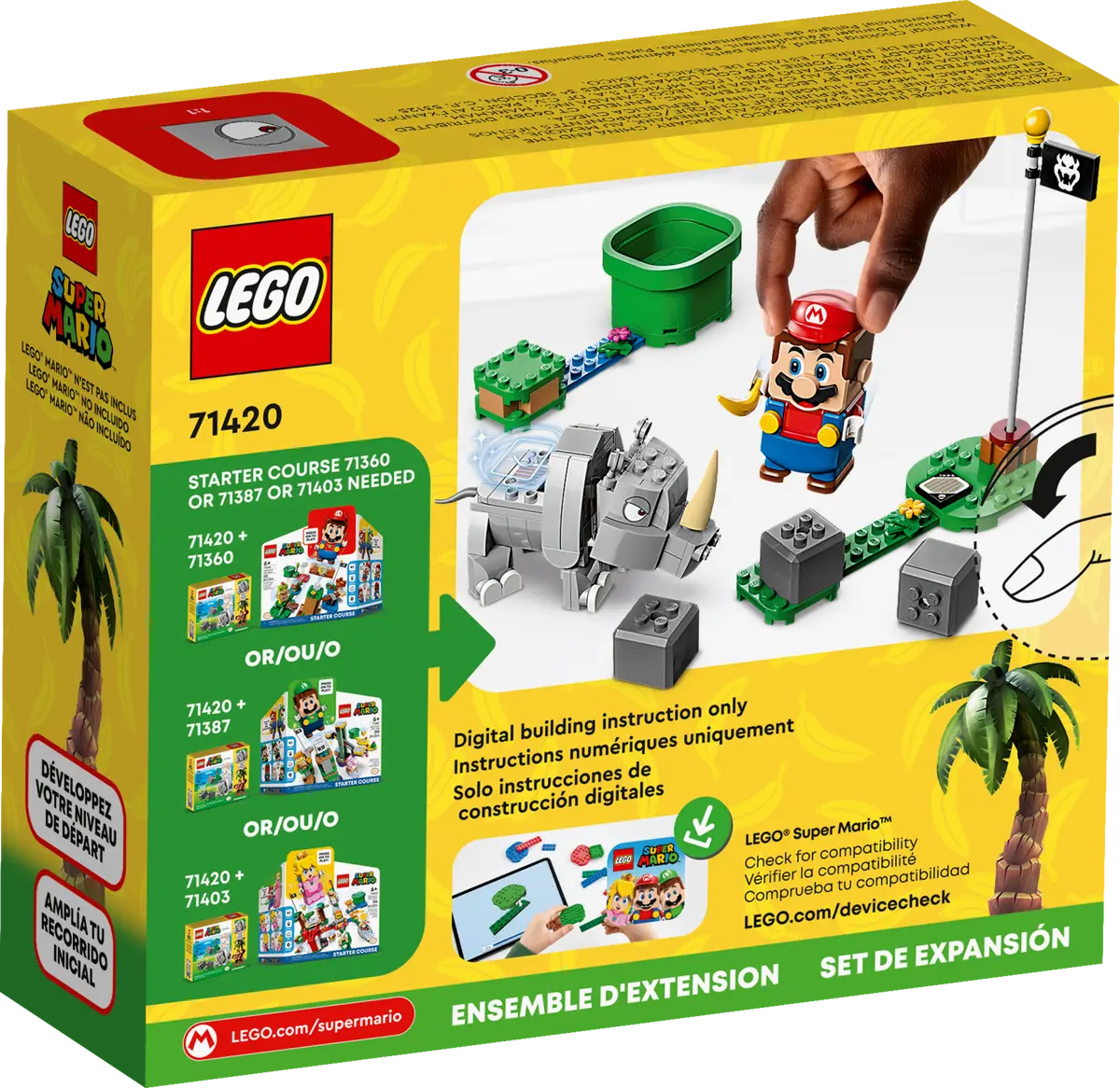 71420 LEGO Super Mario - Pack di espansione Rambi il rinoceronte