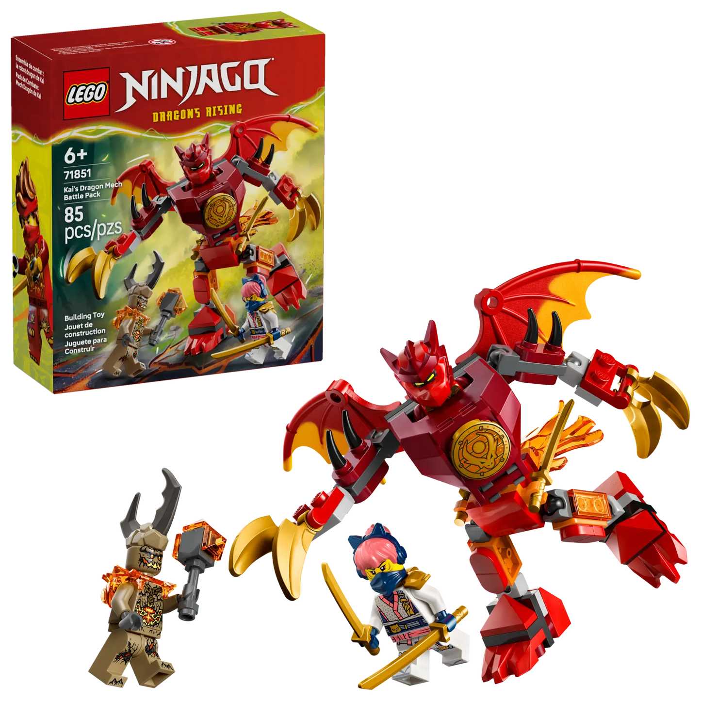 DISPONIBILE DA GENNAIO 2026 - 71851 LEGO Ninjago - Battle Pack Mech Drago di Kai