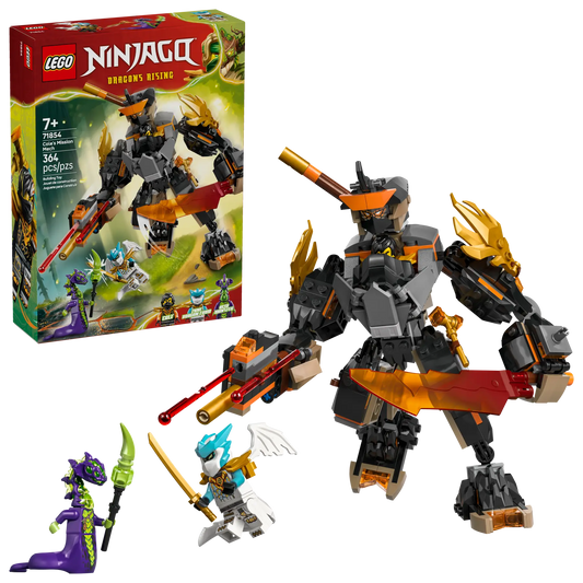 DISPONIBILE DA GENNAIO 2026 - 71854 LEGO Ninjago - Mech della missione di Cole e drago Zane