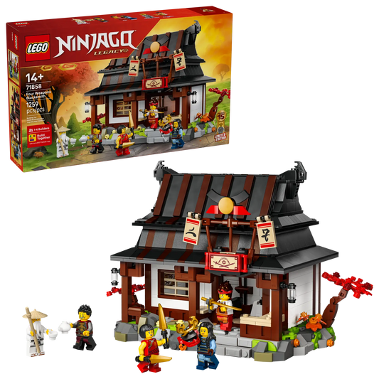 DISPONIBILE DA GENNAIO 2026 - 71858 LEGO Ninjago - La bottega delle Quattro Armi – 15° anniversario