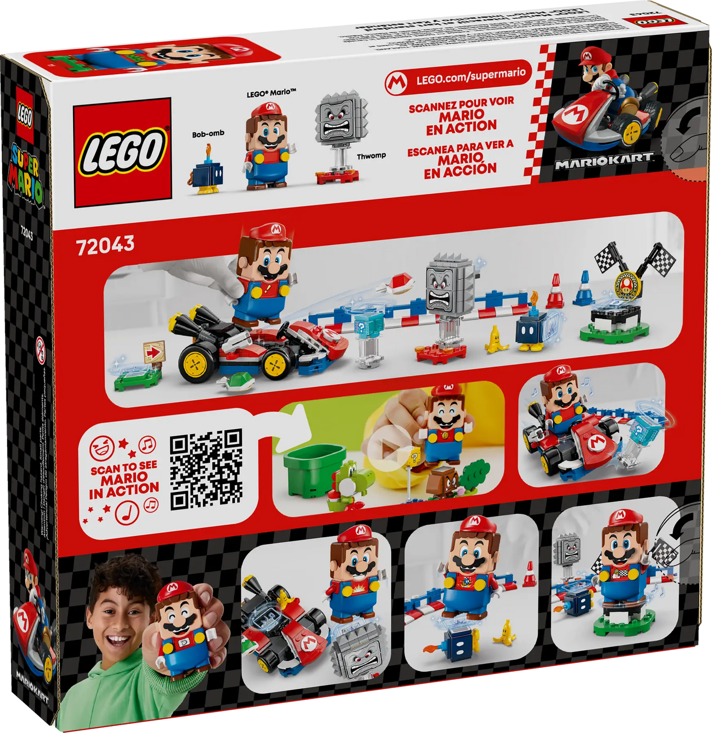 72043 LEGO Super Mario - Mario Kart™ – LEGO® Mario™ interattivo e Kart standard