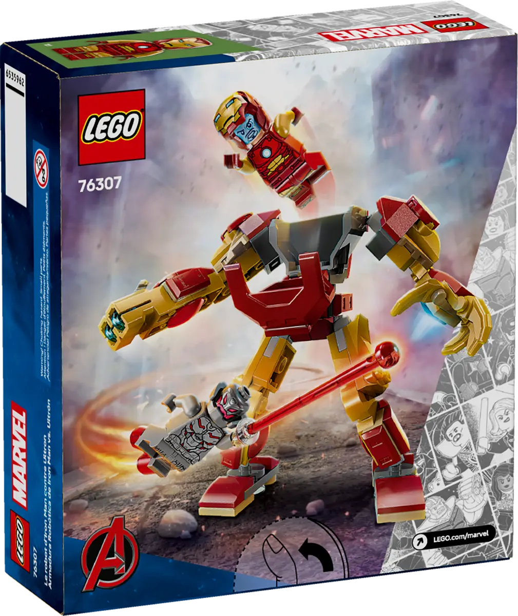 DISPONIBILE DA GENNAIO 2025 - 76307 LEGO Marvel - Mech di Iron Man contro Ultron