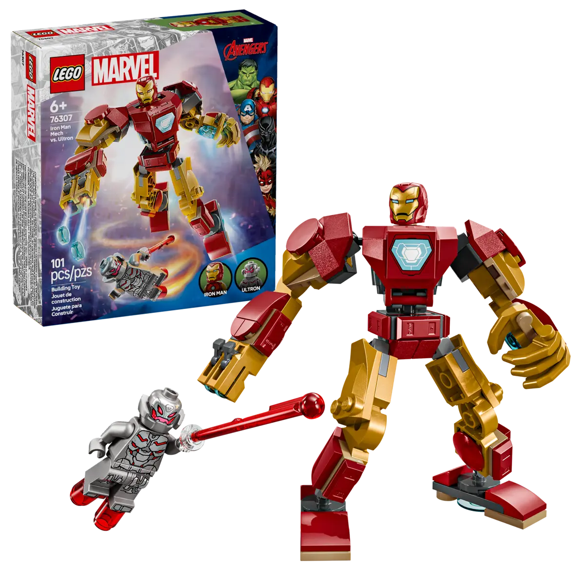 DISPONIBILE DA GENNAIO 2025 - 76307 LEGO Marvel - Mech di Iron Man contro Ultron