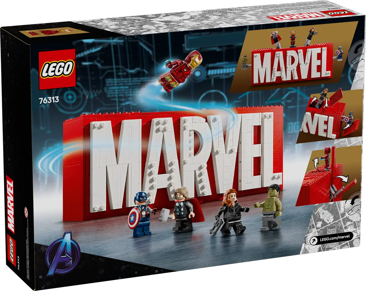 DISPONIBILE DA GENNAIO 2025 - 76313 LEGO Marvel - Logo e Minifigure MARVEL