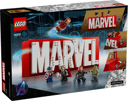 DISPONIBILE DA GENNAIO 2025 - 76313 LEGO Marvel - Logo e Minifigure MARVEL