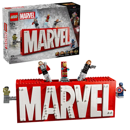 DISPONIBILE DA GENNAIO 2025 - 76313 LEGO Marvel - Logo e Minifigure MARVEL