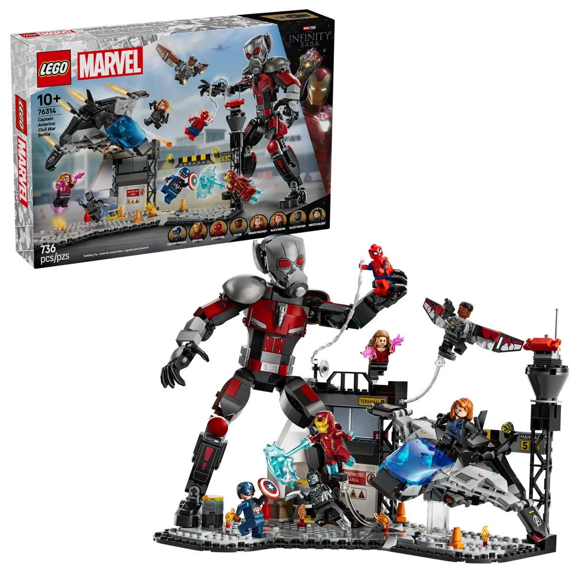 DISPONIBILE DA GENNAIO 2025 - 76314 LEGO Marvel - Azione di battaglia Captain America: Civil War