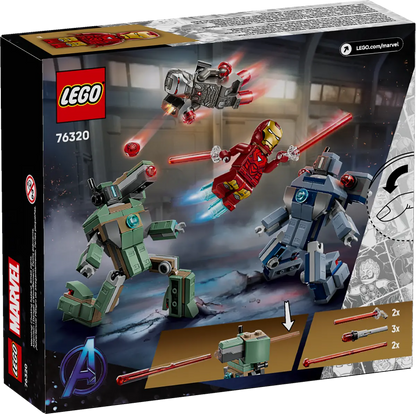 76320 LEGO Marvel - Iron Man e War Machine contro i droni di Hammer