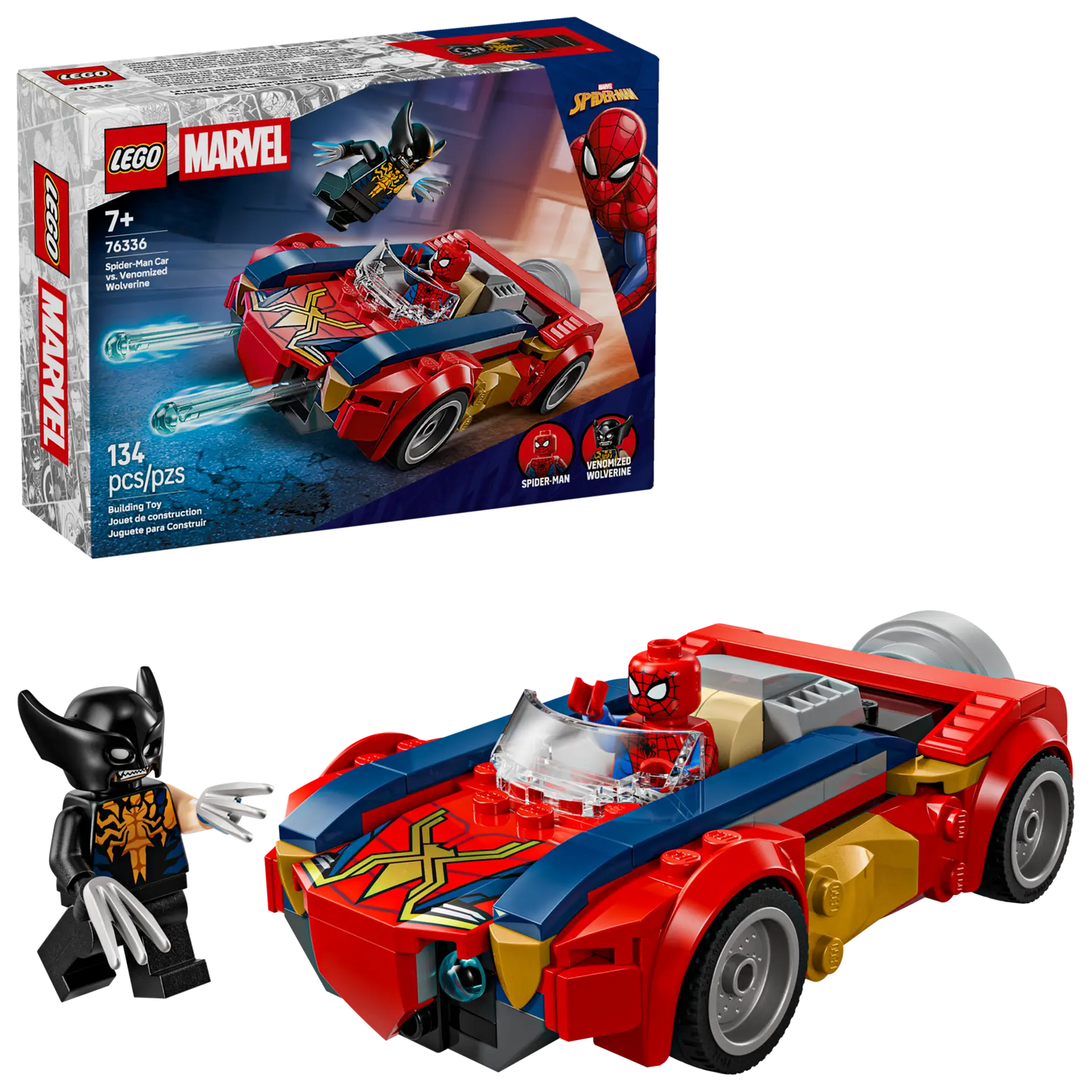 DISPONIBILE DA GENNAIO 2026 - 76336 LEGO Marvel - Auto di Spider-Man vs. Venomized Wolverine