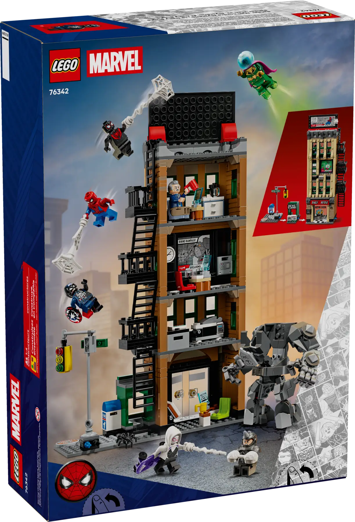 DISPONIBILE DA GENNAIO 2026 - 76342 LEGO Marvel - Spider-Man vs. Mysterio: il Daily Bugle