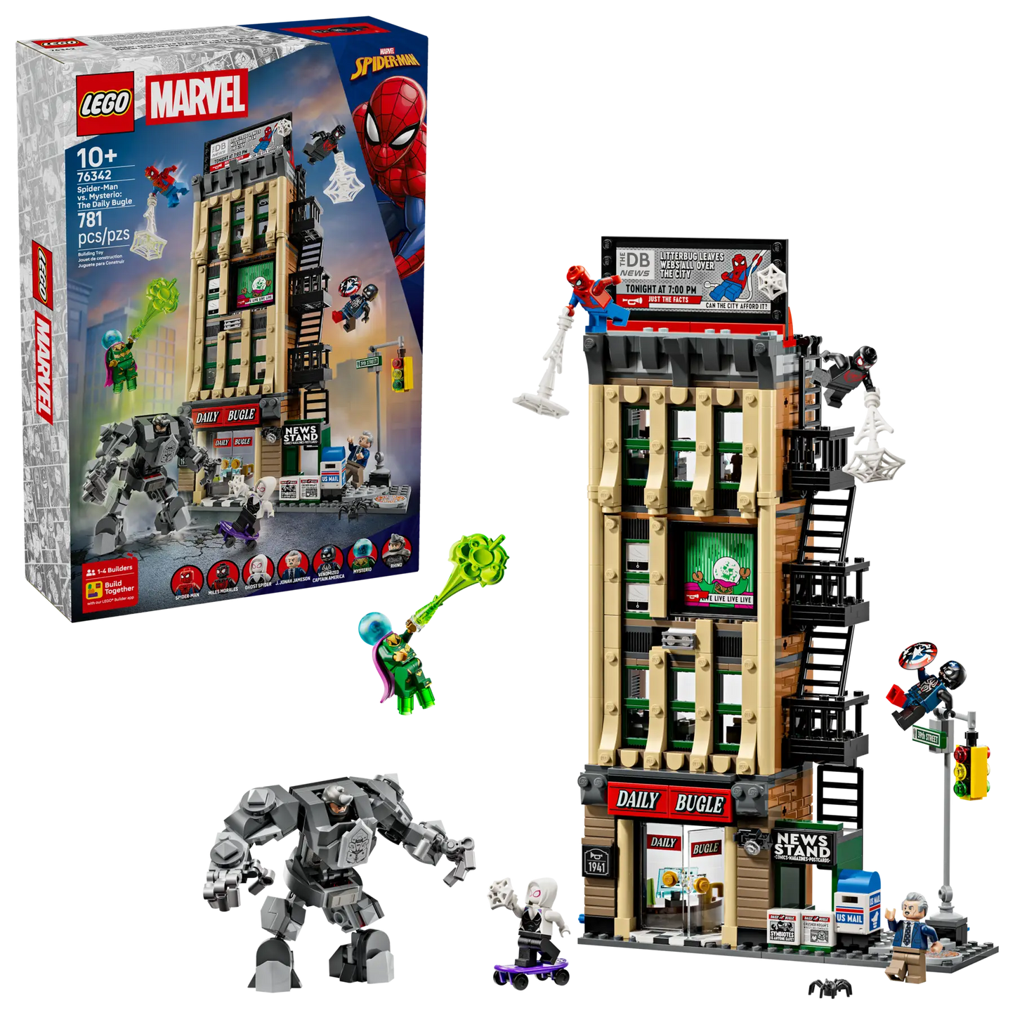 DISPONIBILE DA GENNAIO 2026 - 76342 LEGO Marvel - Spider-Man vs. Mysterio: il Daily Bugle