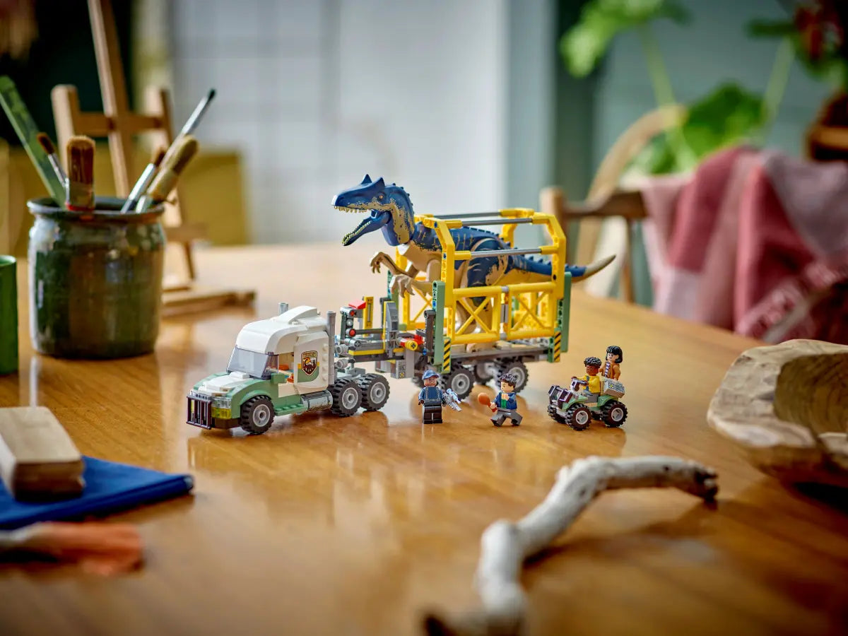 76966 LEGO Jurassic World - Missione dinosauro: camion di trasporto dell’allosauro