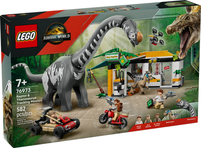 DISPONIBILE DA LUGLIO 2025 - 76973 LEGO Jurassic World - Alla ricerca del Raptor e del Titanosauro
