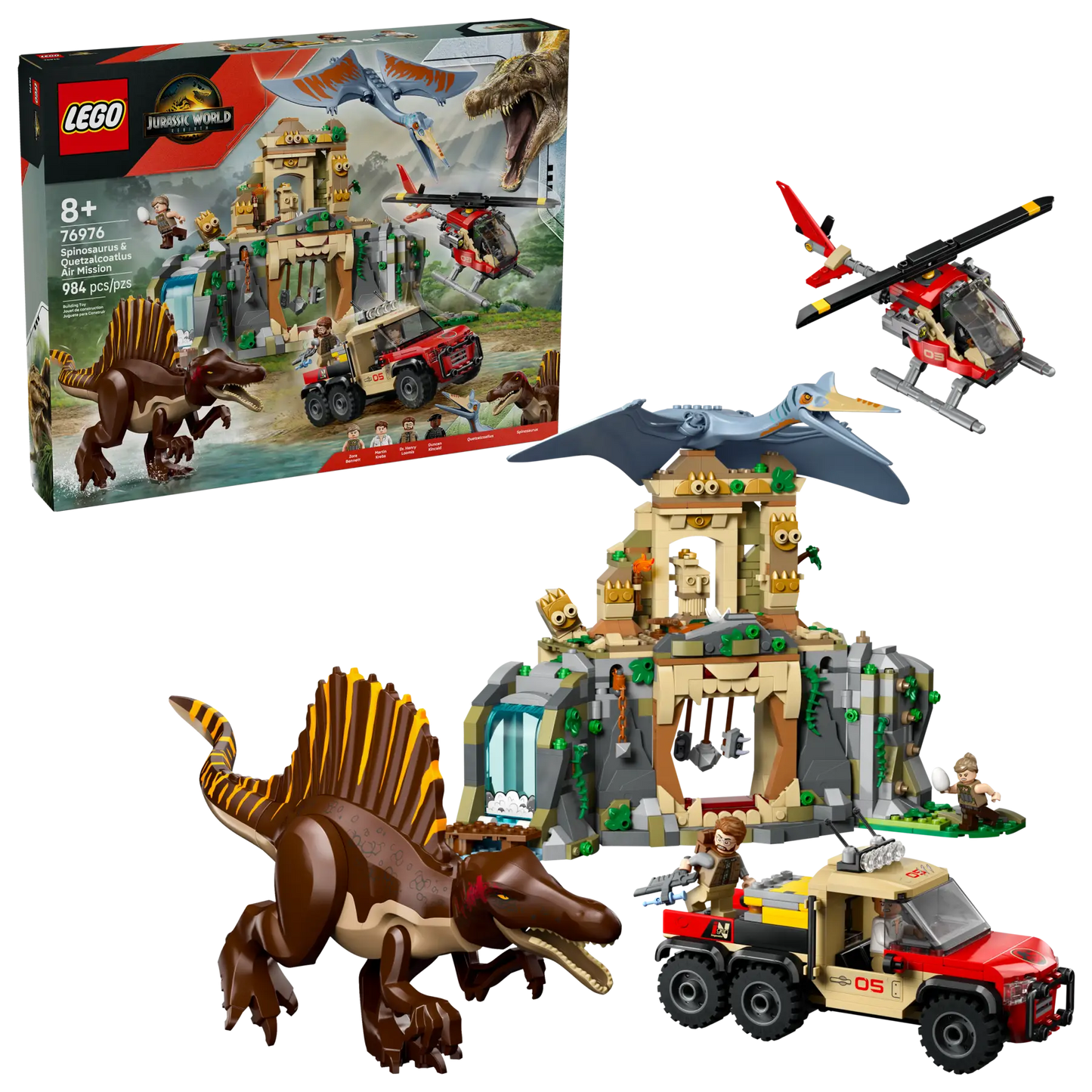 76976 LEGO Jurassic World - Missione aerea con Spinosauro e Quetzalcoatlus