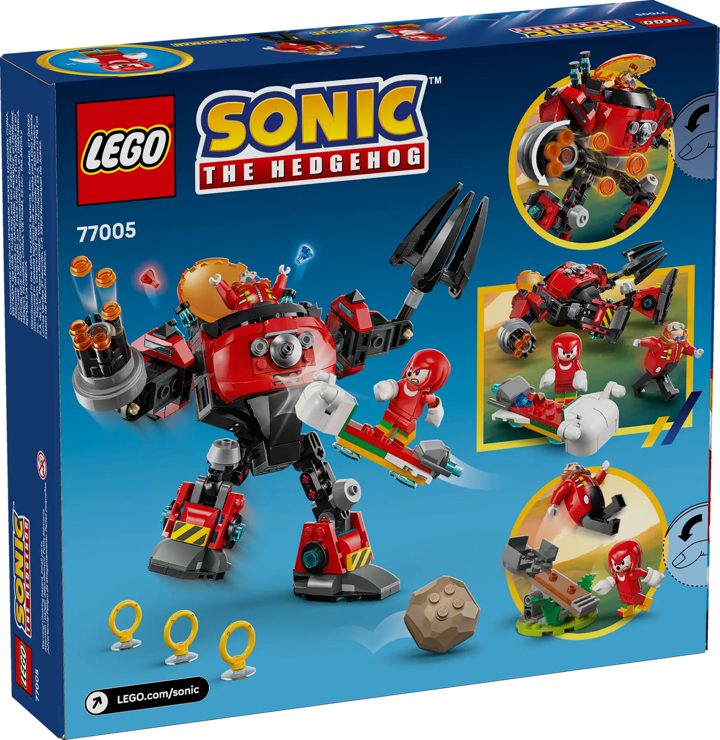 77005 LEGO Sonic the Hedgehog™ – Knuckles vs. il Mech Egg Crusher del Dr. Eggman