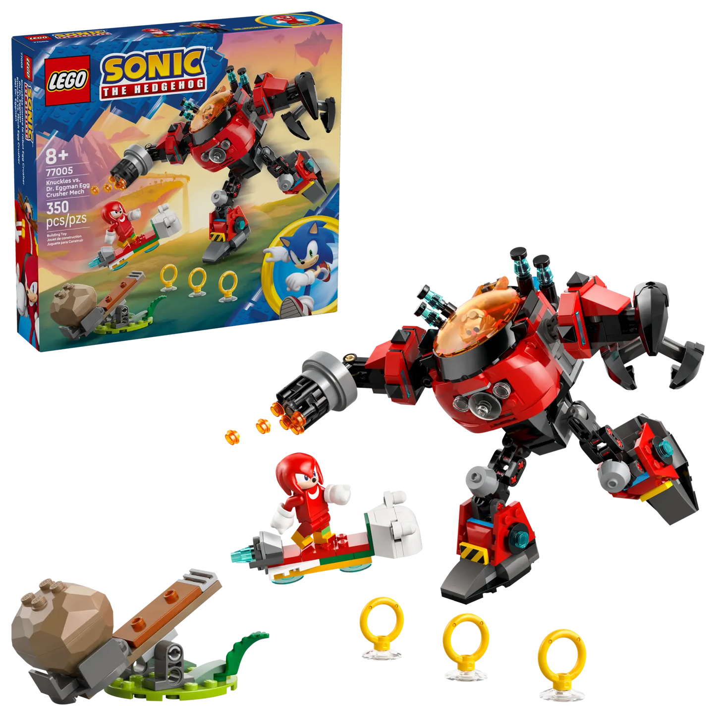 77005 LEGO Sonic the Hedgehog™ – Knuckles vs. il Mech Egg Crusher del Dr. Eggman