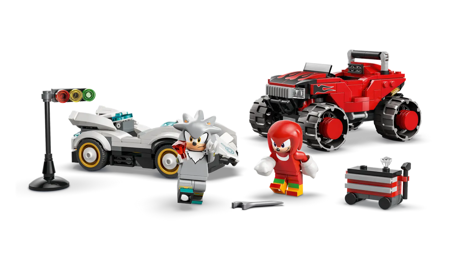 77118 LEGO Sonic the Hedgehog™ – Auto di Silver vs. Monster Truck di Knuckles