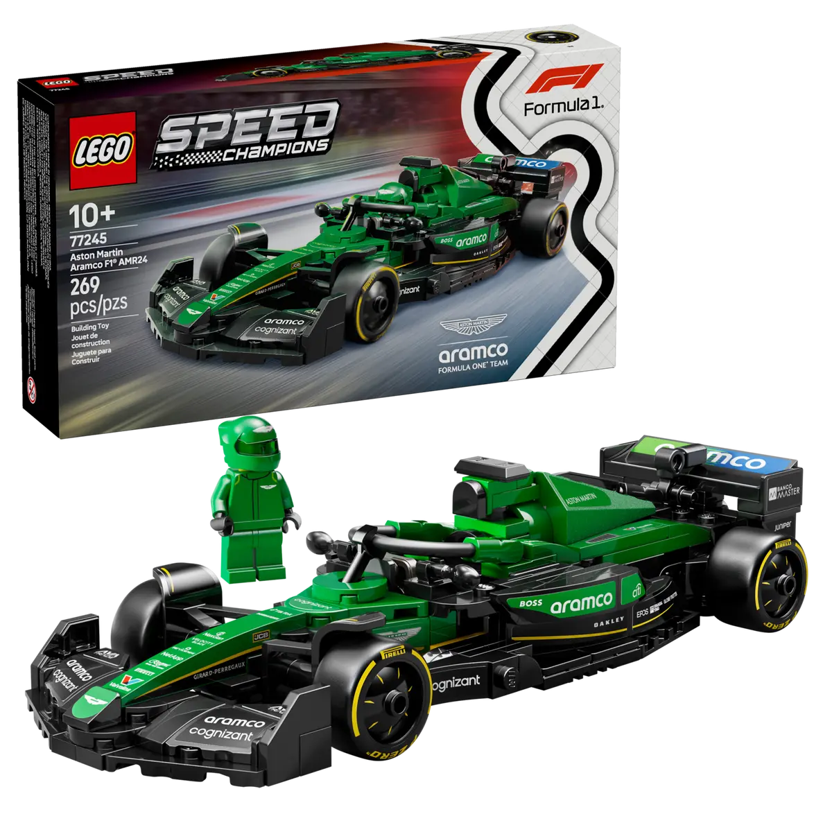 DISPONIBILE DA MARZO 2025 - 77245 LEGO Speed Champions - Auto da corsa Aston Martin Aramco F1® AMR24