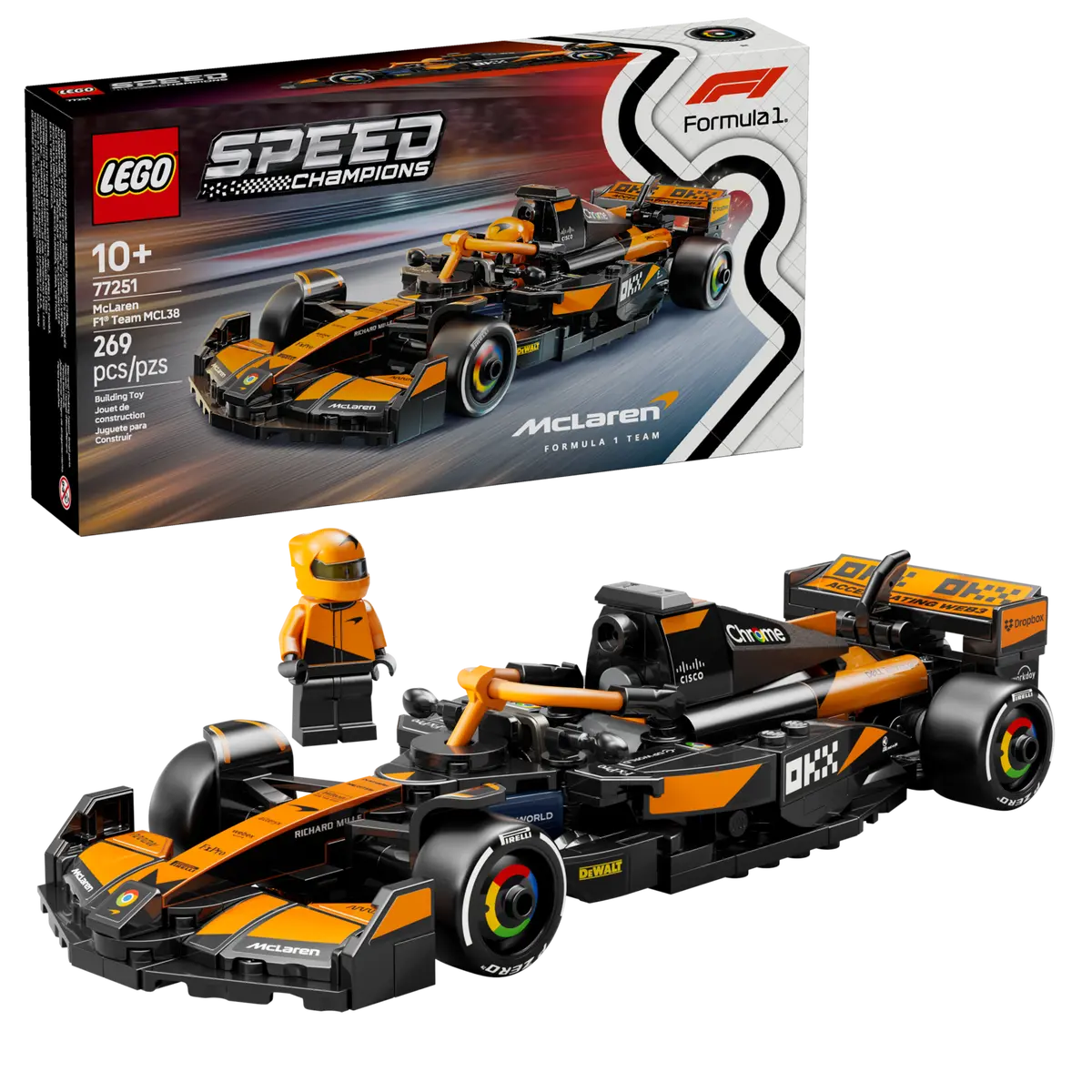 DISPONIBILE DA MARZO 2025 - 77251 LEGO Speed Champions - Auto da corsa McLaren F1® Team MCL38