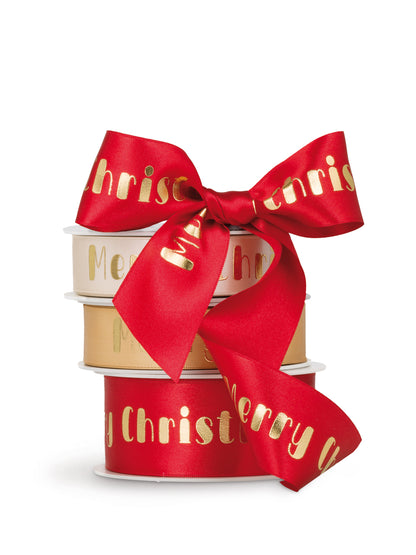 Nastro Tessuto MERRY CHRISTMAS - mt 15 - 624/25