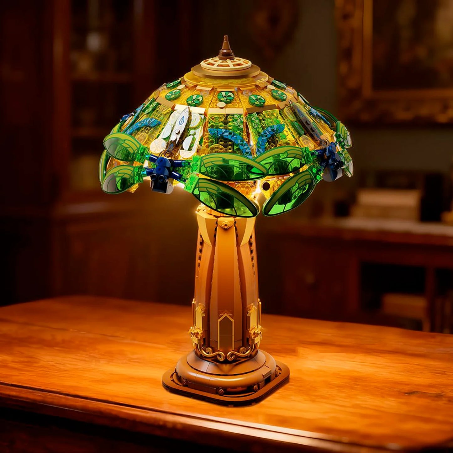 85042 PANTASY Retrò - Lampada da Tavolo in Vetro Tiffany